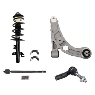 TRQ® - Front Passenger Side Complete Strut Assembly with Control Arm and Tie Rod End Kit