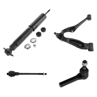 TRQ® - Front Passenger Side Shock Absorber with Control Arm and Tie Rod End Kit