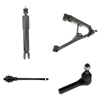 TRQ® - Front Passenger Side Shock Absorber with Control Arm and Tie Rod End Kit