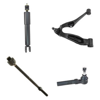 TRQ® - Front Passenger Side Shock Absorber with Control Arm and Tie Rod End Kit