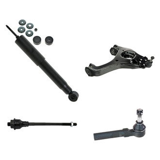 TRQ® - Front Passenger Side Shock Absorber with Control Arm and Tie Rod End Kit