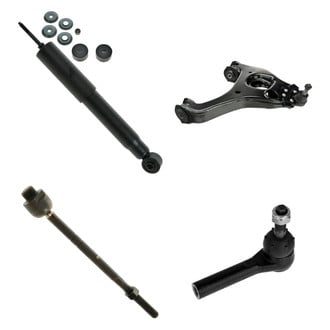 TRQ® - Front Passenger Side Shock Absorber with Control Arm and Tie Rod End Kit