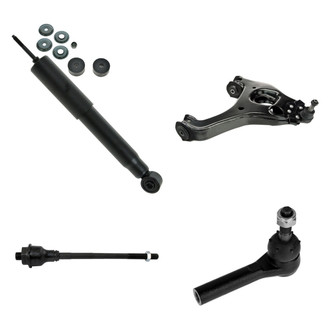 TRQ® - Front Passenger Side Shock Absorber with Control Arm and Tie Rod End Kit