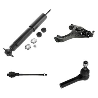 TRQ® - Front Passenger Side Shock Absorber with Control Arm and Tie Rod End Kit