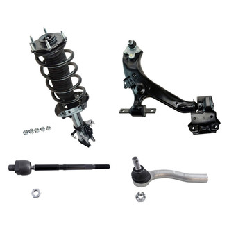 TRQ® - Front Passenger Side Complete Strut Assembly with Control Arm and Tie Rod End Kit