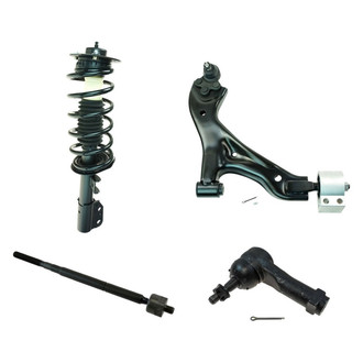 TRQ® - Front Passenger Side Complete Strut Assembly with Control Arm and Tie Rod End Kit