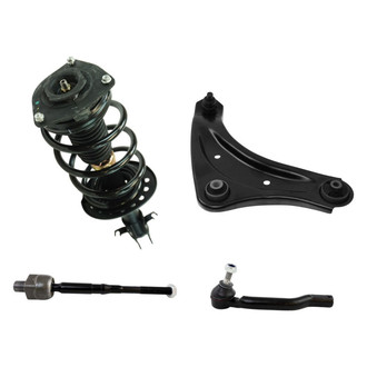 TRQ® - Front Passenger Side Complete Strut Assembly with Control Arm and Tie Rod End Kit