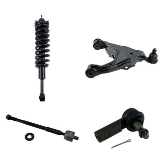 TRQ® - Front Passenger Side Complete Strut Assembly with Control Arm and Tie Rod End Kit