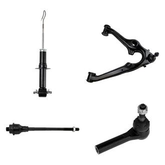 TRQ® - Front Passenger Side Shock Absorber with Control Arm and Tie Rod End Kit