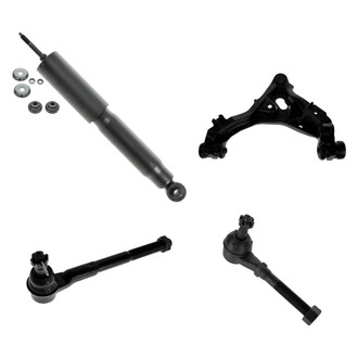 TRQ® - Front Passenger Side Shock Absorber with Control Arm and Tie Rod End Kit
