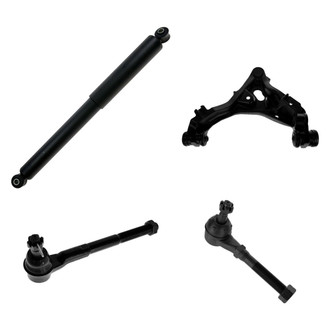 TRQ® - Front Passenger Side Shock Absorber with Control Arm and Tie Rod End Kit