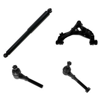 TRQ® - Front Passenger Side Shock Absorber with Control Arm and Tie Rod End Kit