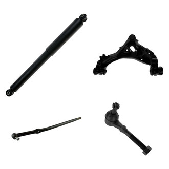TRQ® - Front Passenger Side Shock Absorber with Control Arm and Tie Rod End Kit