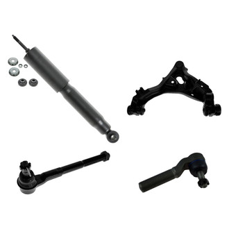TRQ® - Front Passenger Side Shock Absorber with Control Arm and Tie Rod End Kit