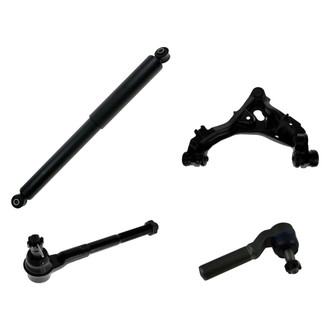 TRQ® - Front Passenger Side Shock Absorber with Control Arm and Tie Rod End Kit