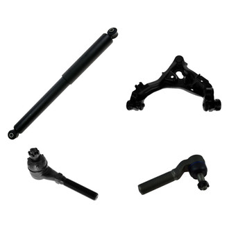 TRQ® - Front Passenger Side Shock Absorber with Control Arm and Tie Rod End Kit