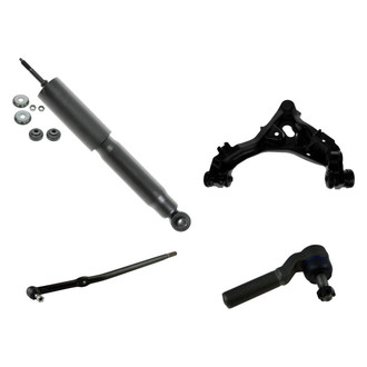 TRQ® - Front Passenger Side Shock Absorber with Control Arm and Tie Rod End Kit