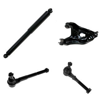TRQ® - Front Passenger Side Shock Absorber with Control Arm and Tie Rod End Kit