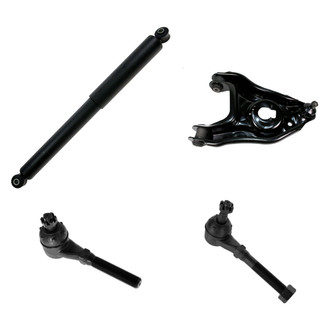 TRQ® - Front Passenger Side Shock Absorber with Control Arm and Tie Rod End Kit