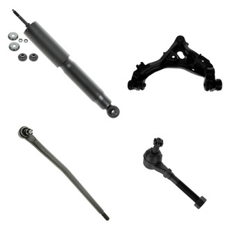 TRQ® - Front Passenger Side Shock Absorber with Control Arm and Tie Rod End Kit