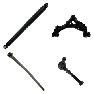 TRQ® - Front Passenger Side Shock Absorber with Control Arm and Tie Rod End Kit