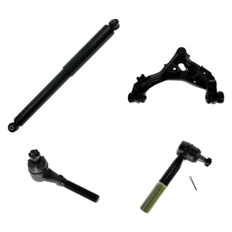 TRQ® - Front Passenger Side Shock Absorber with Control Arm and Tie Rod End Kit