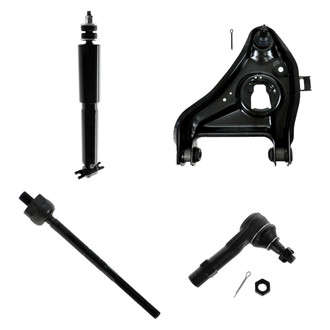 TRQ® - Front Passenger Side Shock Absorber with Control Arm and Tie Rod End Kit