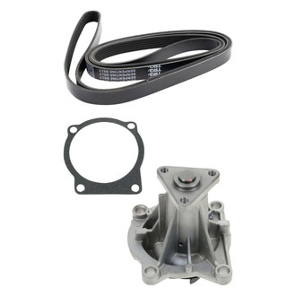 TRQ® - Engine Water Pump and Serpentine Belt Kit