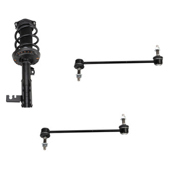 TRQ® - Front Driver Side Complete Strut Assembly and Stabilizer Bar Link Kit