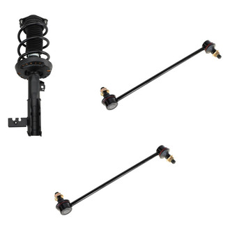 TRQ® - Front Driver Side Complete Strut Assembly and Stabilizer Bar Link Kit