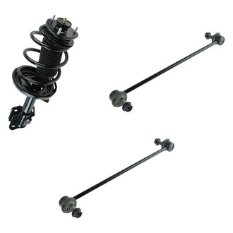 TRQ® - Front Driver Side Complete Strut Assembly and Stabilizer Bar Link Kit