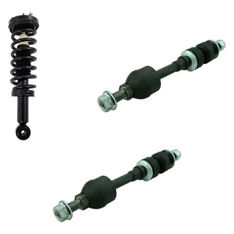 TRQ® - Front Driver Side Complete Strut Assembly and Stabilizer Bar Link Kit