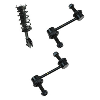 TRQ® - Front Driver Side Complete Strut Assembly and Stabilizer Bar Link Kit
