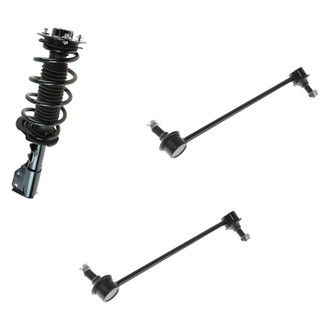 TRQ® - Front Driver Side Complete Strut Assembly and Stabilizer Bar Link Kit