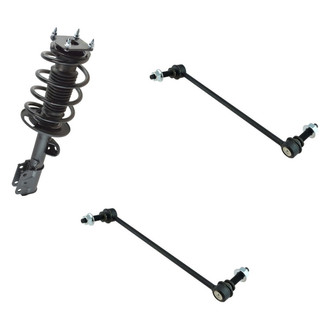TRQ® - Front Driver Side Complete Strut Assembly and Stabilizer Bar Link Kit