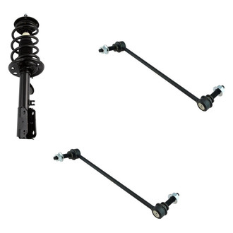 TRQ® - Front Driver Side Complete Strut Assembly and Stabilizer Bar Link Kit
