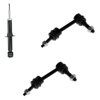 TRQ® - Front Driver Side Shock Absorber and Stabilizer Bar Link Kit