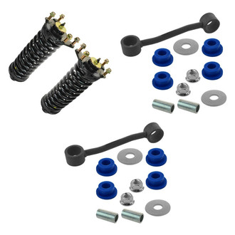 TRQ® - Front Passenger Side Complete Strut Assembly and Stabilizer Bar Link Kit