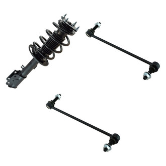 TRQ® - Front Passenger Side Complete Strut Assembly and Stabilizer Bar Link Kit