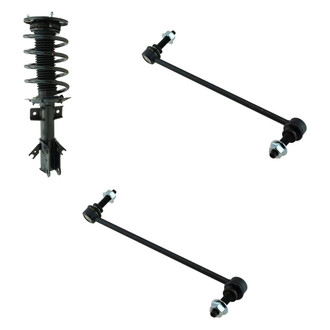TRQ® - Front Passenger Side Complete Strut Assembly and Stabilizer Bar Link Kit