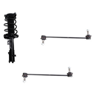 TRQ® - Front Passenger Side Strut and Stabilizer Bar Link Kit