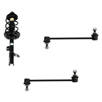 TRQ® - Front Passenger Side Complete Strut Assembly and Stabilizer Bar Link Kit