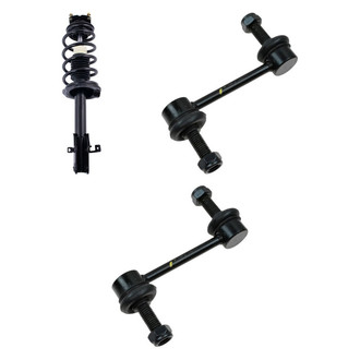 TRQ® - Front Passenger Side Complete Strut Assembly and Stabilizer Bar Link Kit