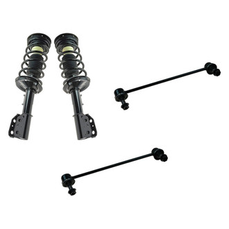 TRQ® - Front Passenger Side Complete Strut Assembly and Stabilizer Bar Link Kit