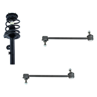 TRQ® - Front Passenger Side Complete Strut Assembly and Stabilizer Bar Link Kit