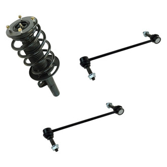 TRQ® - Front Passenger Side Complete Strut Assembly and Stabilizer Bar Link Kit