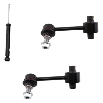 TRQ® - Rear Driver Side Shock Absorber and Stabilizer Bar Link Kit