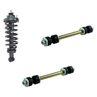 TRQ® - Rear Driver Side Complete Strut Assembly and Stabilizer Bar Link Kit