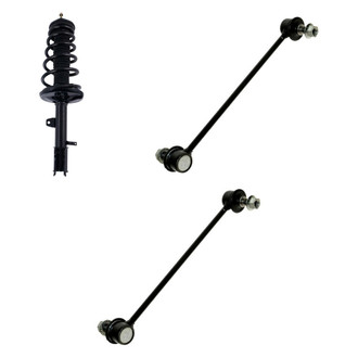 TRQ® BNDL-132390 - Rear Passenger Side Complete Strut Assembly and Stabilizer Bar Link Kit