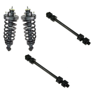 TRQ® - Rear Passenger Side Complete Strut Assembly and Stabilizer Bar Link Kit